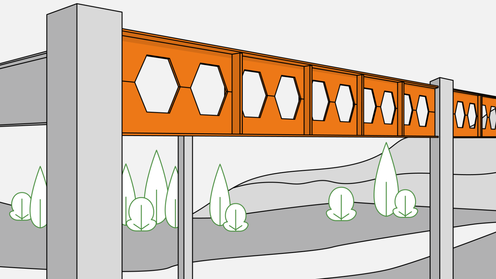 Перекрытия с перфорированным ригелем