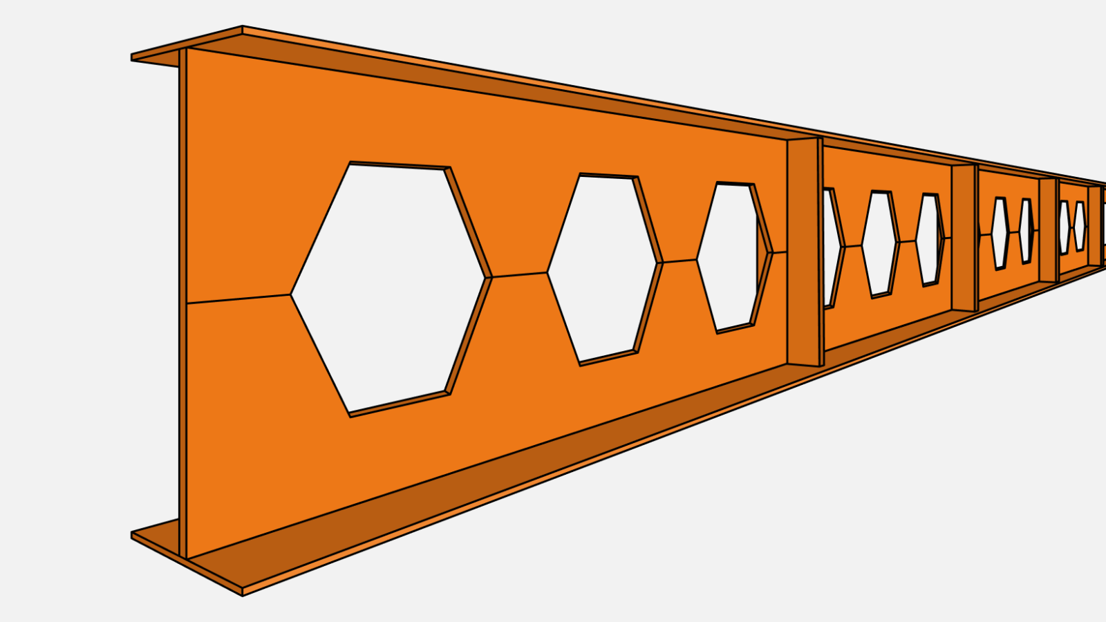 Сортамент балок из перфорированного двутавра