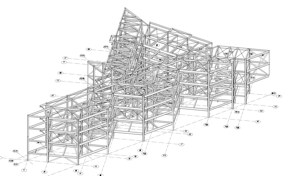 Предложенная конструктивная схема здания 