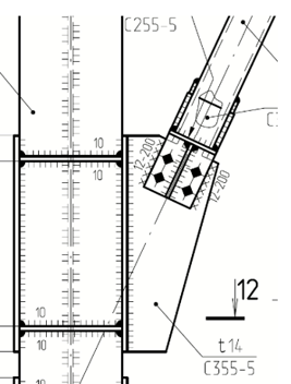 Узлы на монтажной сварке в исходном проекте 